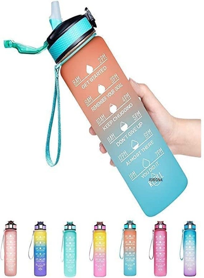 ISIRONA |Silicone Water Bottle,1 Litre Motivational Time Marker, Leak Proof Durable Bpa-Free Non-Toxic Water Bottle For Office-school-gym|(Pack Of 1 Multicolor) - Image 2